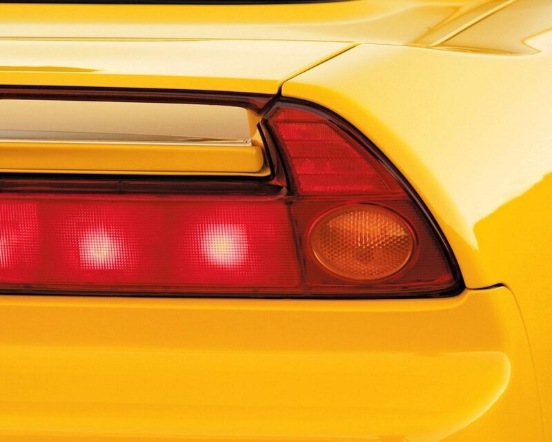 yellow car taillight