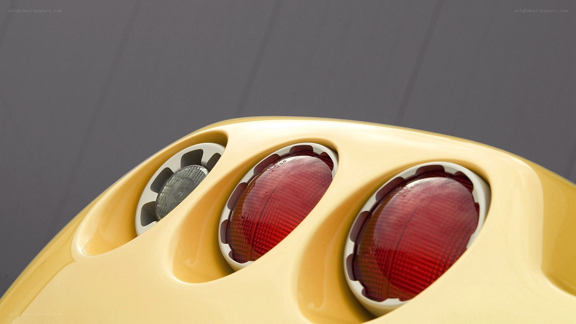 yellow car taillights