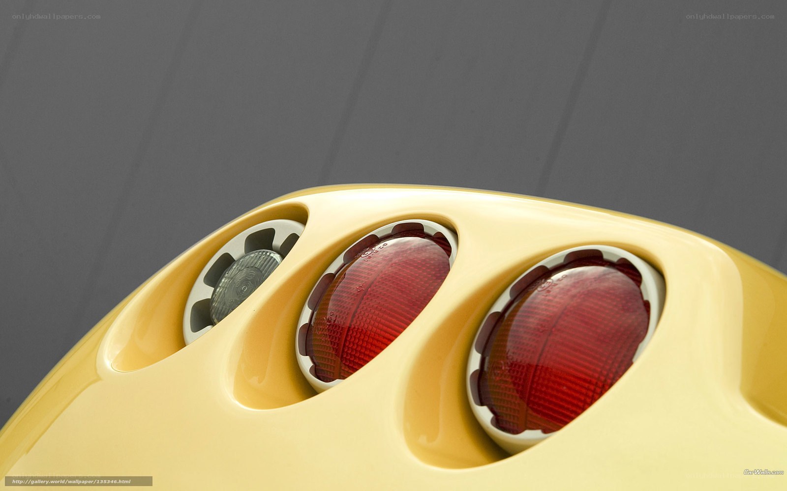 yellow car taillights