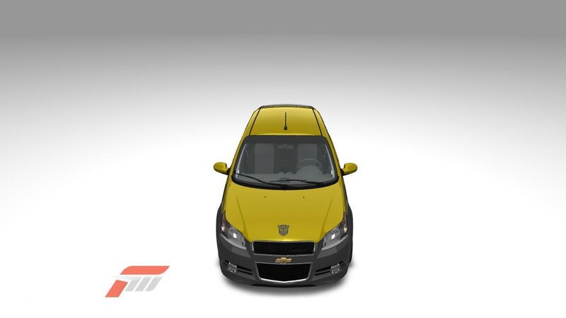 yellow car with logo