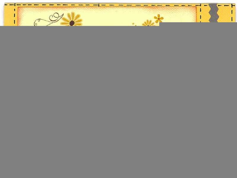 Yellow Card with Flowers