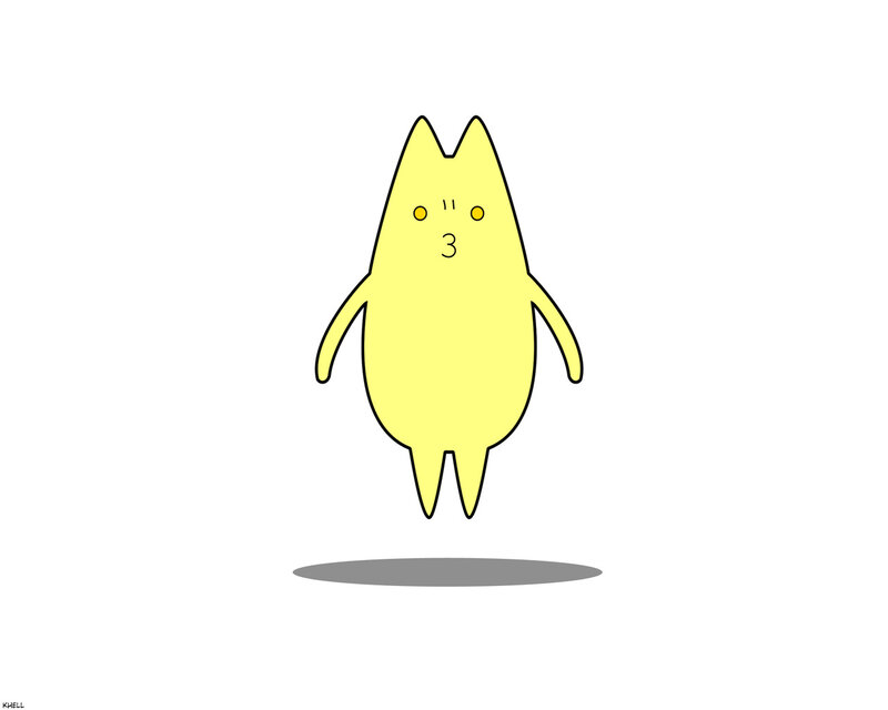 yellow cartoon character
