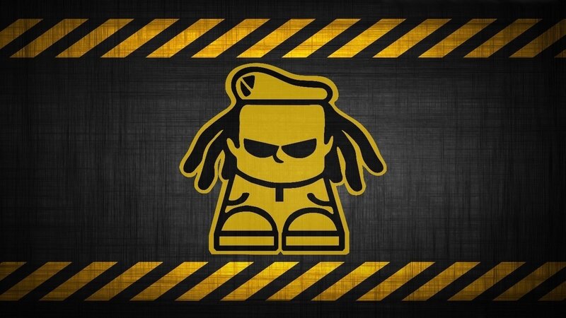 Yellow Cartoon Character — Black