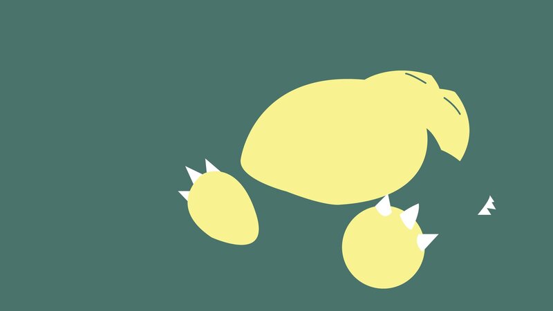 Yellow Cartoon Creature — Calm, Vector Art