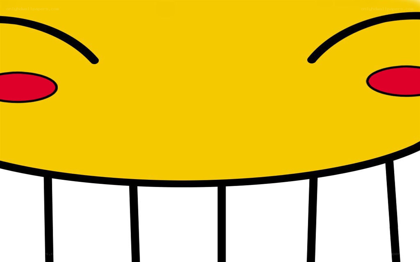 yellow cartoon face close-up
