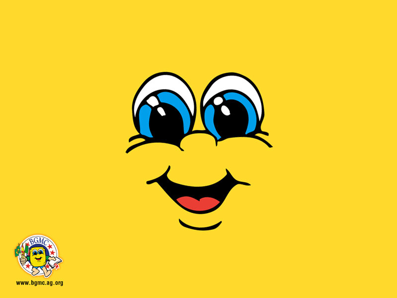 yellow cartoon face with eyes