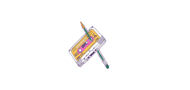 Yellow Cassette Tape