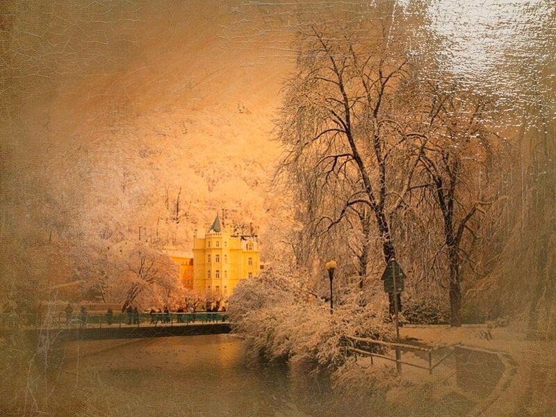 Yellow Castle in Winter