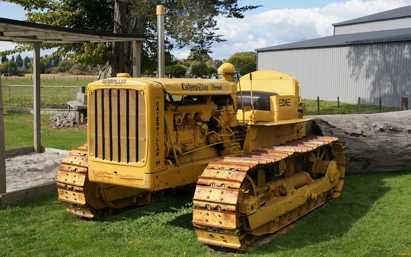 Yellow Caterpillar Tractor — Serene