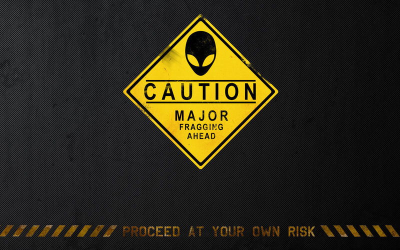 Yellow Caution Sign — Black