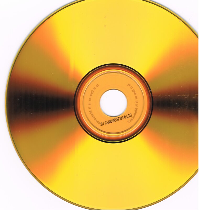 yellow CD disc