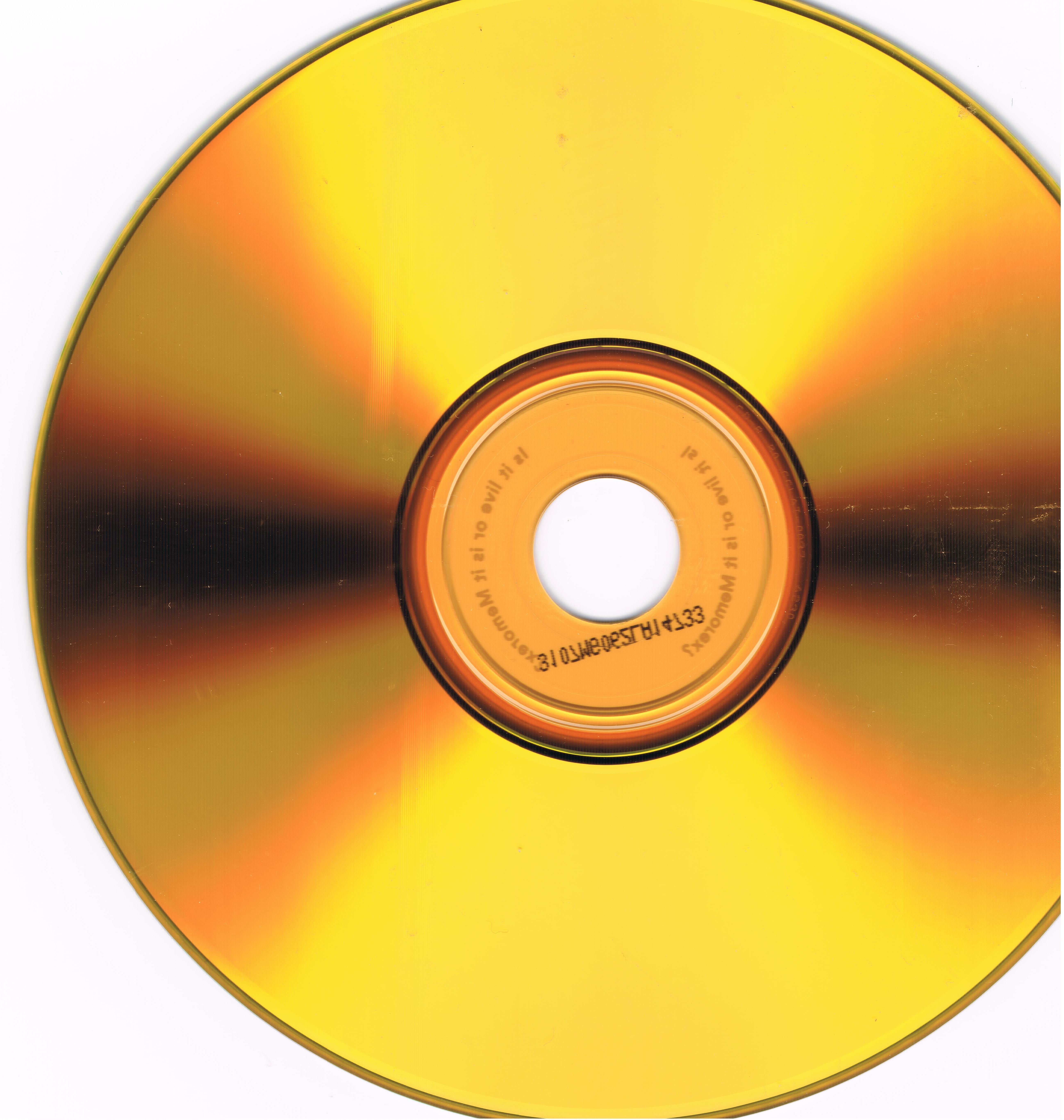 yellow CD disc