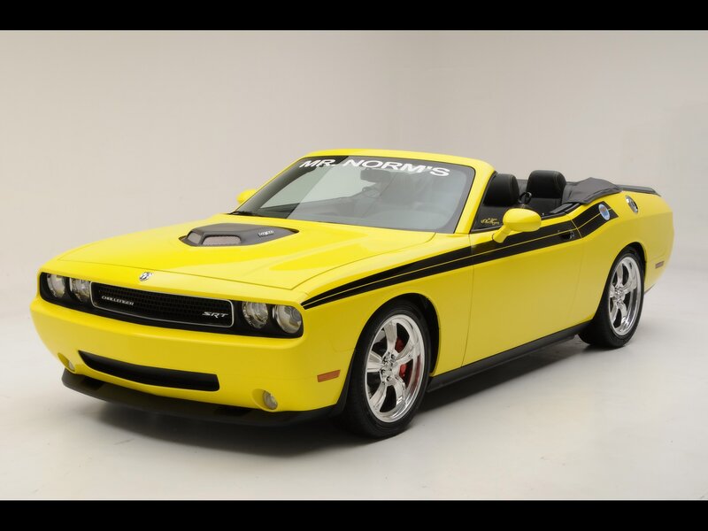 Yellow Challenger SRT Convertible
