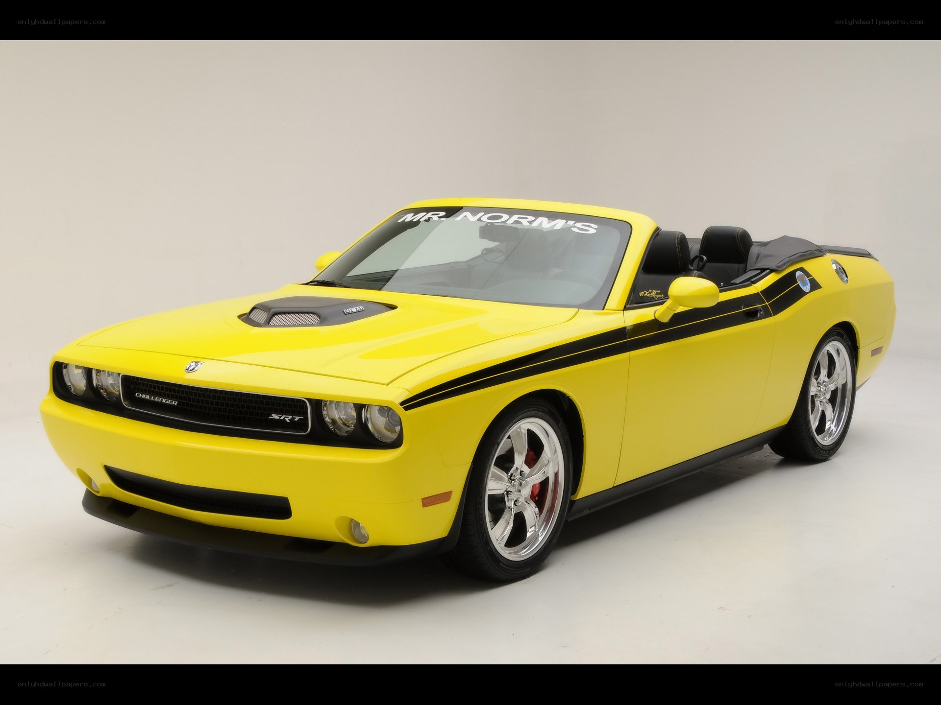 Yellow Challenger SRT Convertible