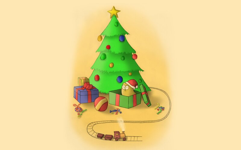 Yellow Character in Gift Box