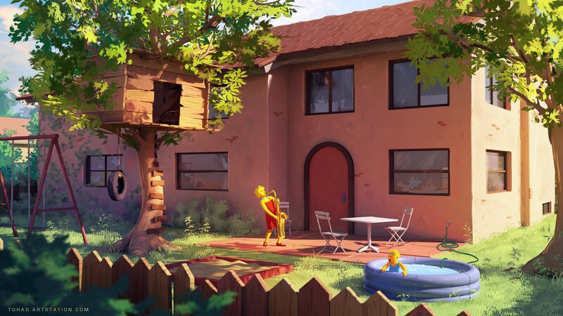 Yellow Character in Yard