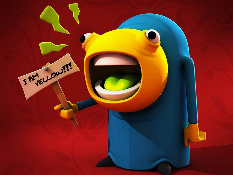 Yellow Character Shouting