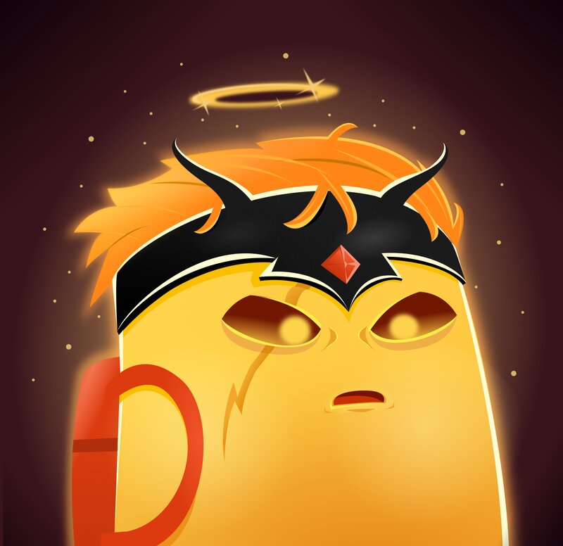 Yellow Character with Halo