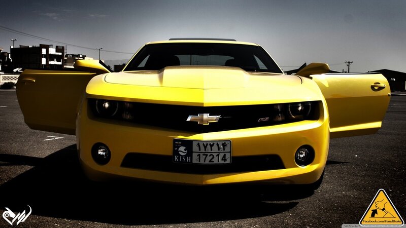 Yellow Chevrolet Camaro — Dramatic, Afternoon, Photograph, Car, License Plate