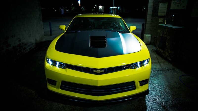 Yellow Chevrolet Camaro — Dramatic, Night