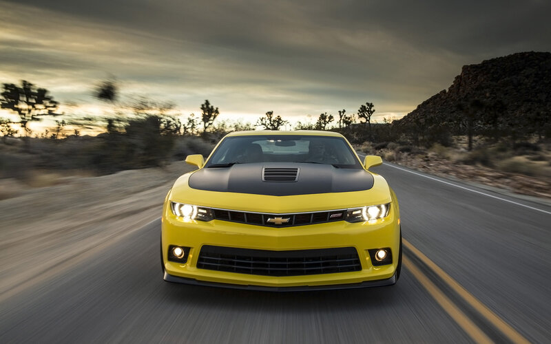 Yellow Chevrolet Camaro — Dramatic, Sunset, Photograph, Car