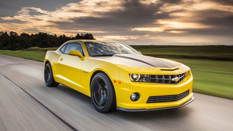 Yellow Chevrolet Camaro — Dynamic, Sunset, Photograph