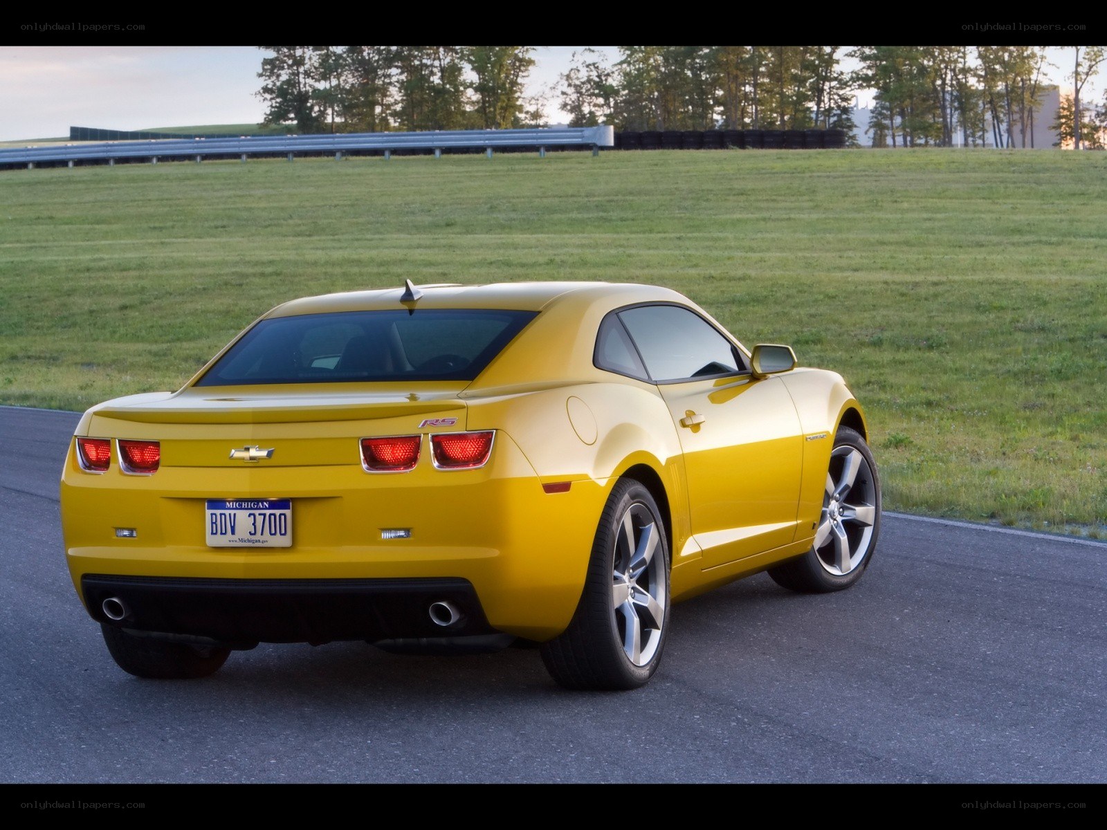 Yellow Chevrolet Camaro RS