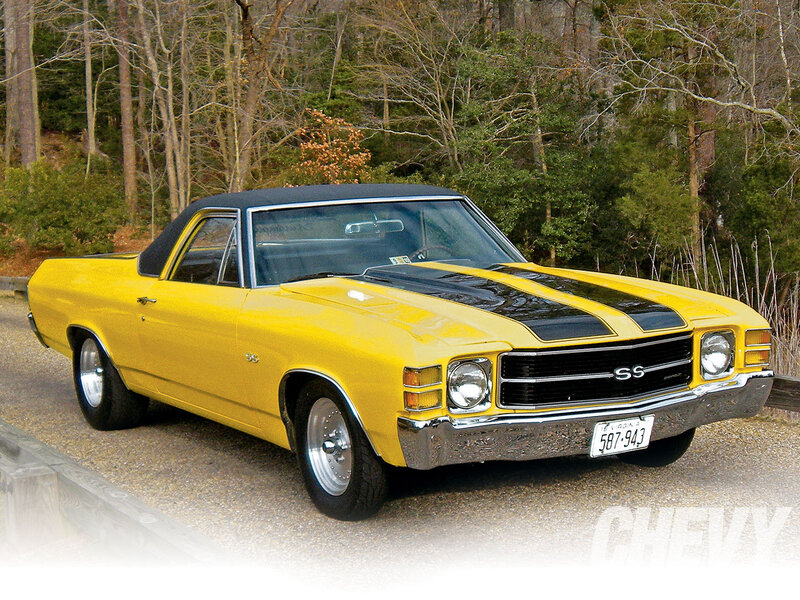 Yellow Chevrolet El Camino