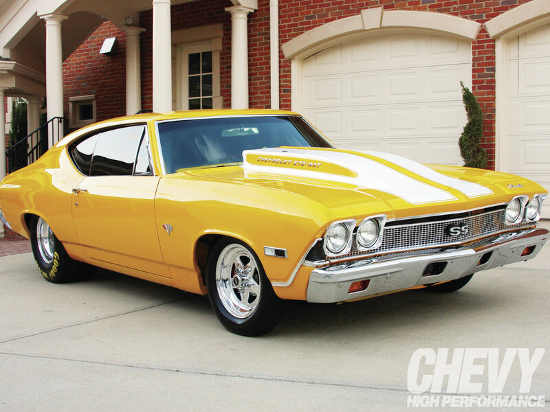 Yellow Chevrolet Muscle Car