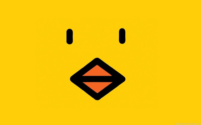 yellow chick face logo