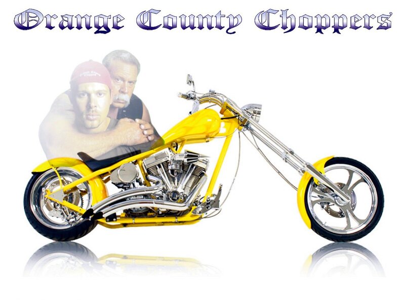 Yellow Chopper Motorcycle — Neutral, Photograph