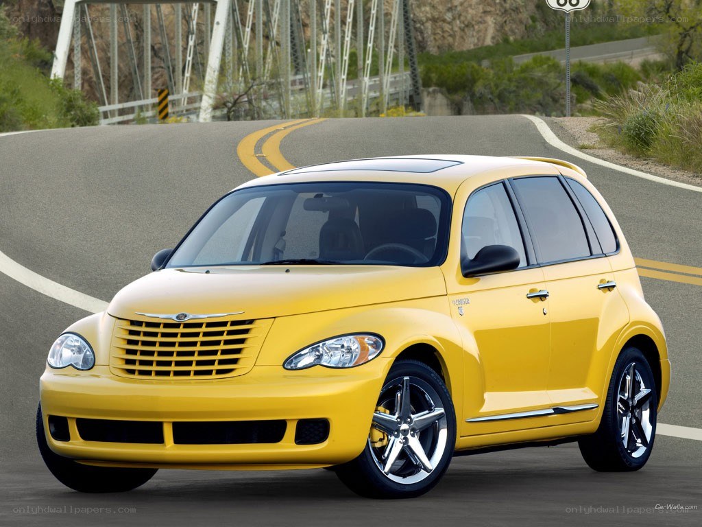 Yellow Chrysler PT Cruiser