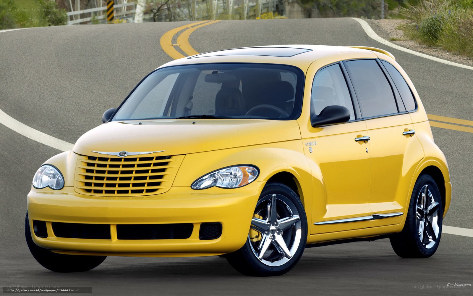 Yellow Chrysler PT Cruiser