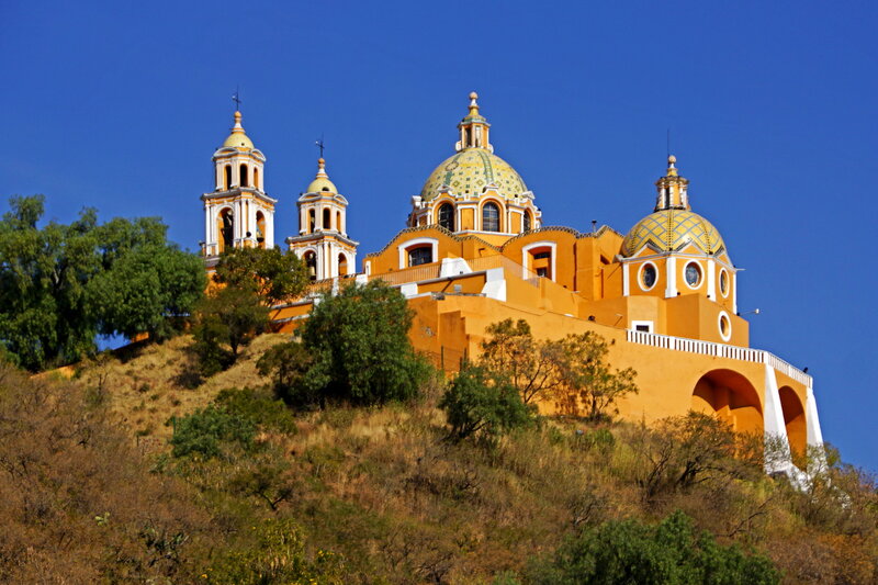 Yellow Church on Hill