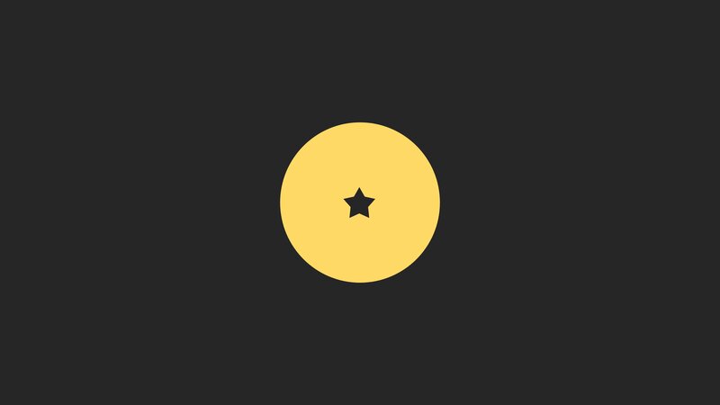 Yellow Circle with Star