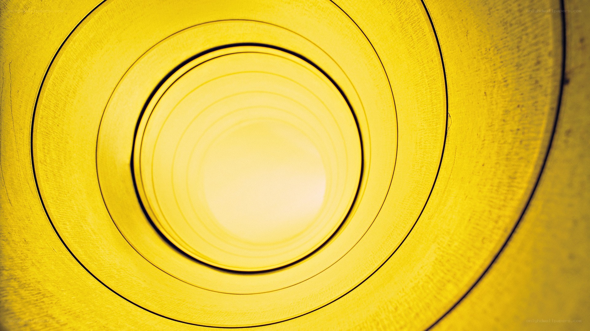 yellow circular tunnel view
