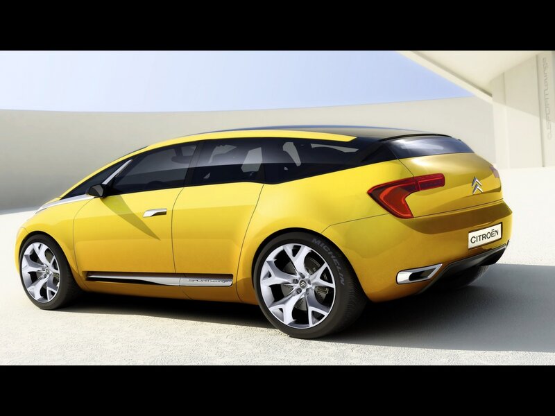 Yellow Citroen Concept Car — Modern, Afternoon