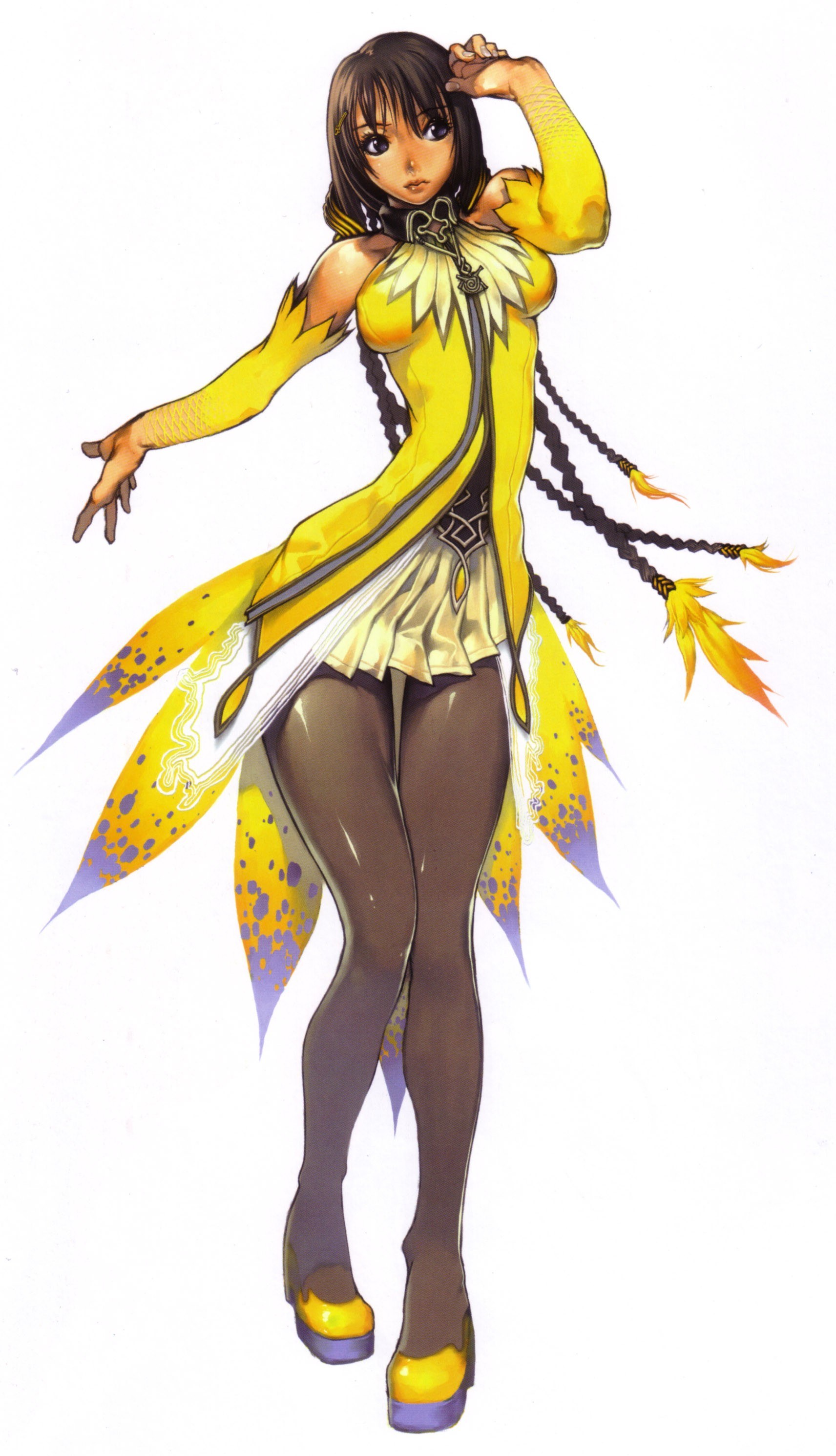 yellow-clad anime character