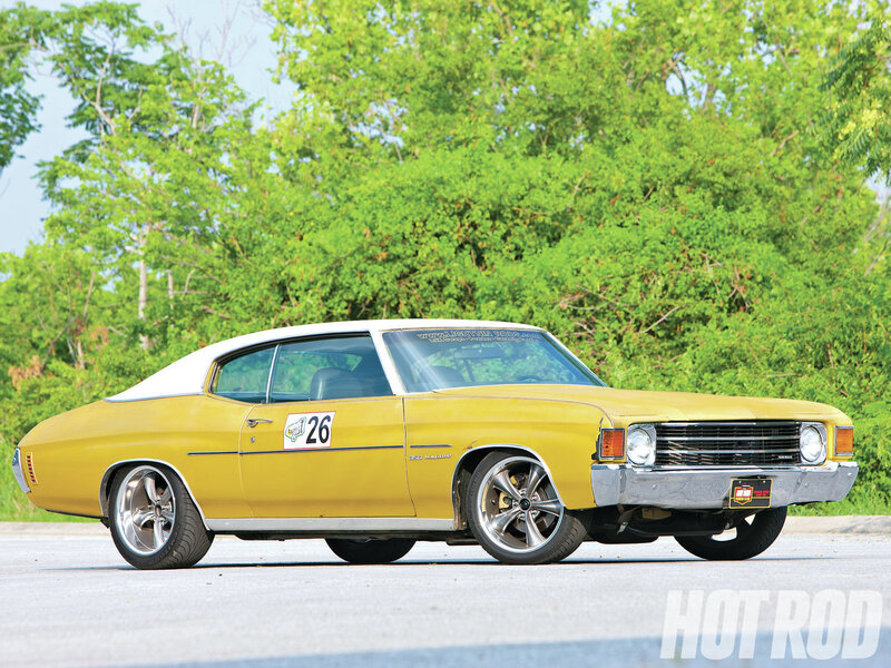 Yellow Classic Car — Calm, Afternoon, Photograph, Trees