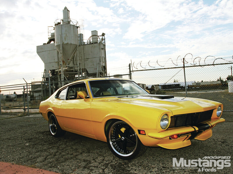 Yellow Classic Car — Dramatic, Afternoon, Photograph, Industrial Building