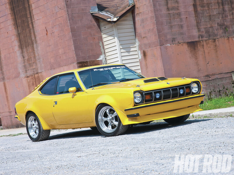 Yellow Classic Car — Dramatic, Afternoon, Photograph