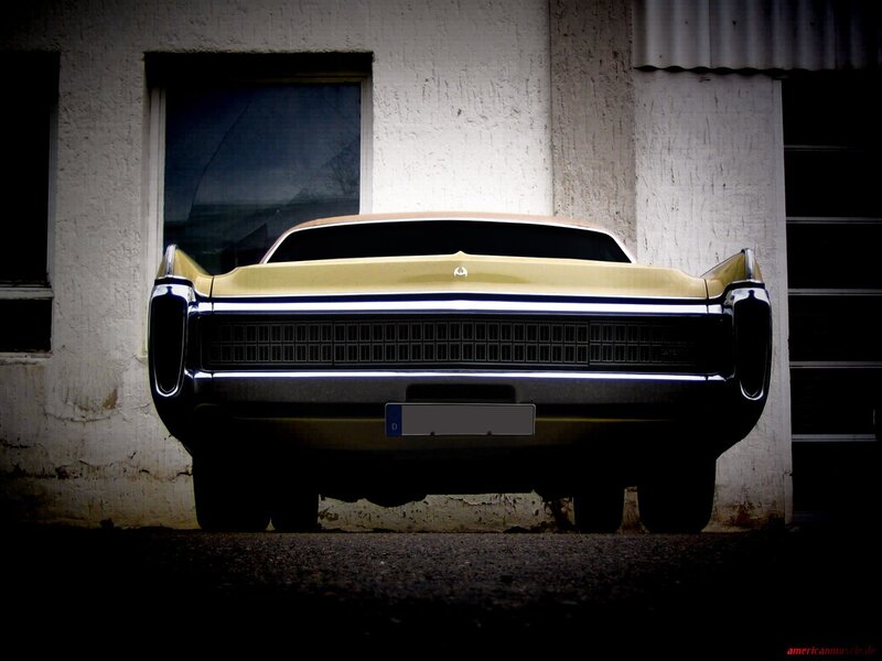 Yellow Classic Car — Dramatic, Night, Photograph, Building, Window