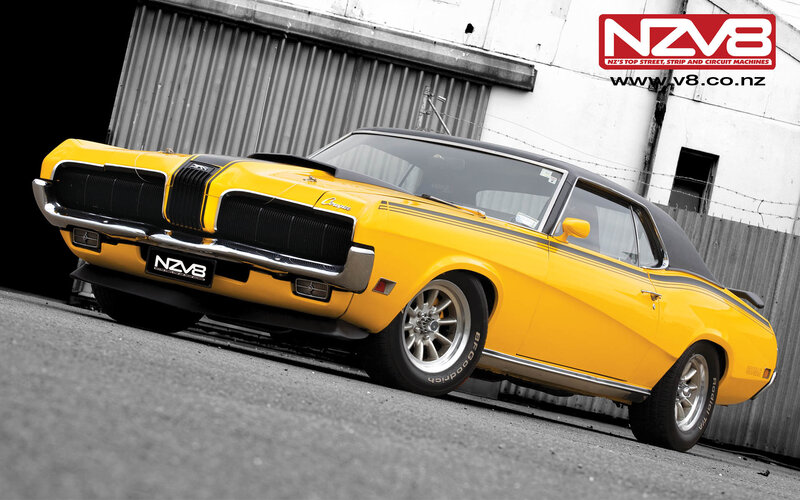 Yellow Classic Car — Dramatic, Photograph, Building