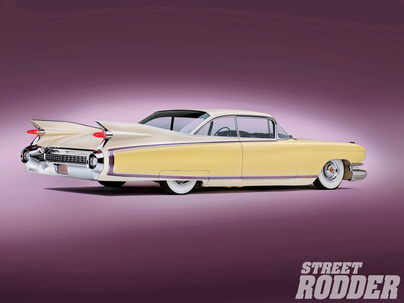 Yellow Classic Car — Dramatic, Photograph, Tail Fins