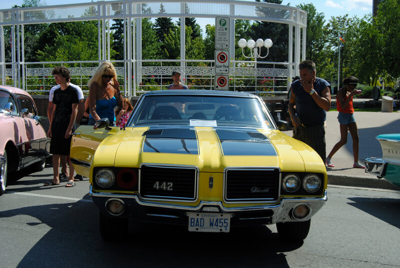 Yellow Classic Car — Outdoor, Afternoon, Photograph, People, Classic Cars