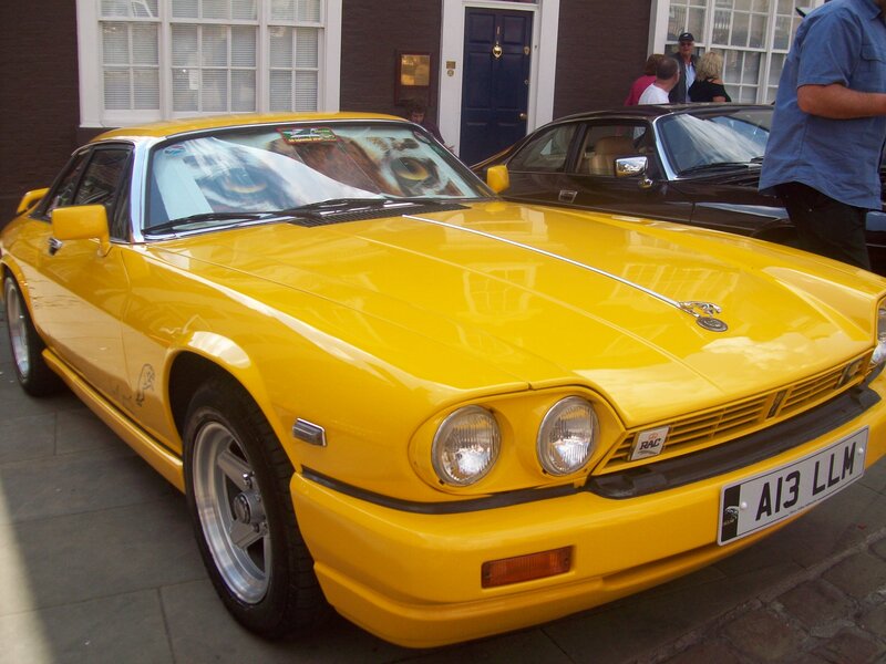 Yellow Classic Car — Outdoor, Afternoon, Photograph, People