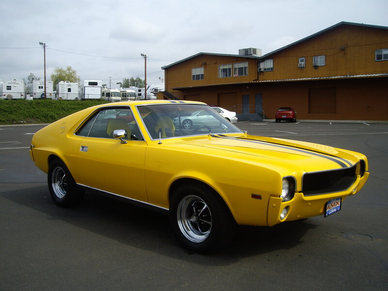 Yellow Classic Car — Overcast