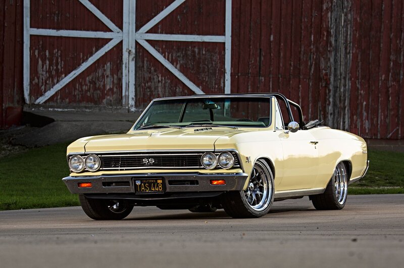 Yellow Classic Convertible — Calm, Afternoon, Photograph, Barn