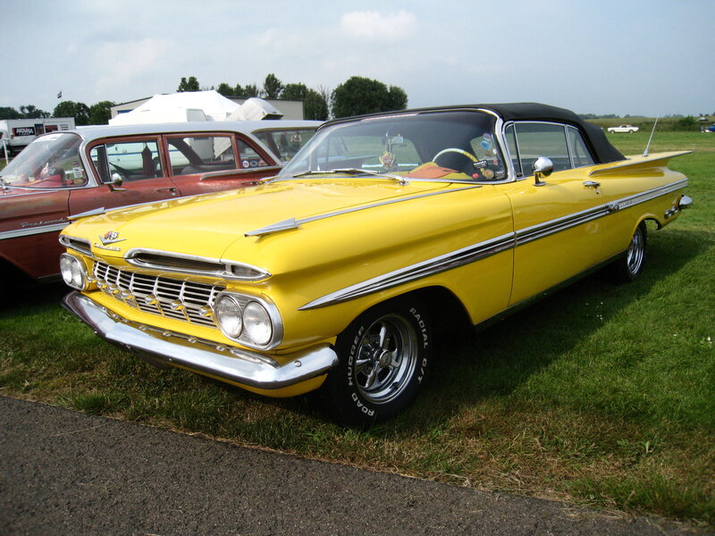 Yellow Classic Convertible — Calm, Afternoon, Photograph