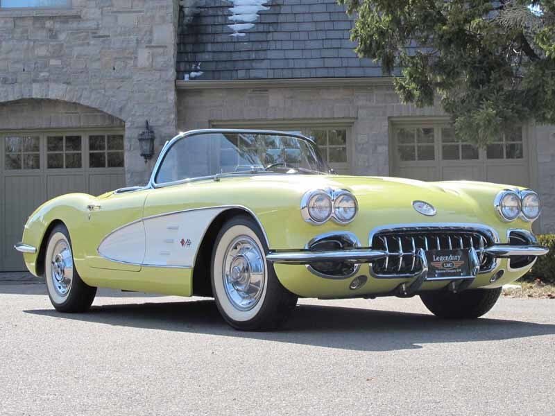 Yellow Classic Convertible — Calm, Afternoon